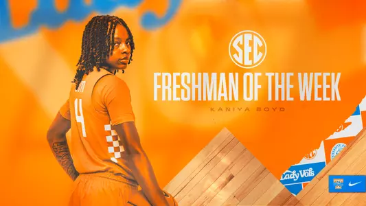 Kaniya Boyd SEC Co-Freshman of the Week graphic (12/31/24)