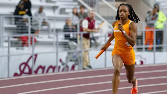 COLLEGE STATION, TX - January 20, 2024 - Ka?Myya Haywood of the Tennessee Volunteers during the Ted Nelson Invitational at the Faskin Indoor Track and Field Facility in College Station, TX. Photo By Cayce Smith/Tennessee Athletics