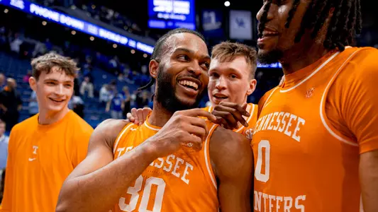 LEXINGTON, KY - February 03, 2024 - Guard Josiah-Jordan James #30 of the Tennessee Volunteers during the game between the Kentucky Wildcats and the Tennessee Volunteers at Rupp Arena in Lexington, KY. Photo By Andrew Ferguson/Tennessee Athletics