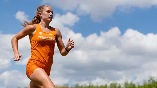KNOXVILLE, TN - August 17, 2023 - Savannah Rivera of the Tennessee Volunteers during Cross Country Photo Day at Cherokee Farm Cross Country Course in Knoxville, TN. Photo By Andrew Ferguson/Tennessee Athletics
