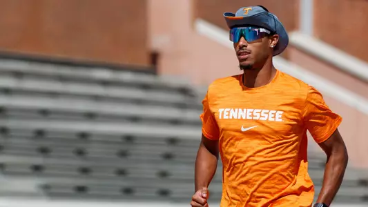 KNOXVILLE, TN - OCTOBER 02, 2023 - Brock Moore of the Tennessee Volunteers during practice at Tom Black Track At LaPorte Stadium in Knoxville, TN. Photo By Cayce Smith/Tennessee Athletics