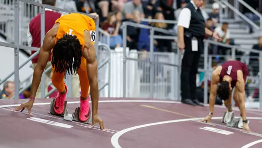 COLLEGE STATION, TX - January 20, 2024 - Avaunt Ortiz of the Tennessee Volunteers during the Ted Nelson Invitational at the Faskin Indoor Track and Field Facility in College Station, TX. Photo By Cayce Smith/Tennessee Athletics