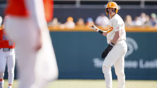 KNOXVILLE, TN - March 03, 2024 - Utility Dalton Bargo #16 of the Tennessee Volunteers during the game between the Bowling Green Falcons and the Tennessee Volunteers at Lindsey Nelson Stadium in Knoxville, TN. Photo By Emma Ramsey/Tennessee Athletics