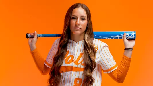 KNOXVILLE, TN - January 18, 2024 - Outfielder/Infielder Amanda Ahlin #88 of the Tennessee Lady Volunteers portrait taken during Photo Day in Knoxville, TN. Photo By Andrew Ferguson/Tennessee Athletics