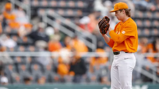KNOXVILLE, TN - February 24, 2024 - Pitcher Dylan Loy #37 of the Tennessee Volunteers during the game between the the UAlbany Great Danes and the Tennessee Volunteers at Lindsey Nelson Stadium in Knoxville, TN. Photo By Emma Ramsey/Tennessee Athletics