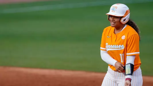 KNOXVILLE, TN - March 15, 2024 - Infielder Zaida Puni #11 of the Tennessee Lady Volunteers during the game between the Missouri Tigers and the Tennessee Lady Volunteers at Sherri Parker Lee Stadium in Knoxville, TN. Photo By Kate Luffman/Tennessee Athletics