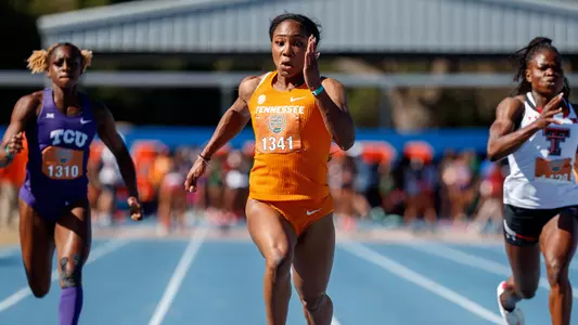 GAINESVILLE, FL - April 13, 2024 - Jacious Sears of the Tennessee Volunteers during Day 2 of the Tom Jones Memorial Invitational at Percy Beard Track in Gainesville, FL. Photo By Cayce Smith/Tennessee Athletics