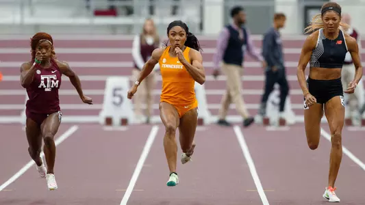 COLLEGE STATION, TX - January 20, 2024 - Jacious Sears of the Tennessee Volunteers during the Ted Nelson Invitational at the Faskin Indoor Track and Field Facility in College Station, TX. Photo By Cayce Smith/Tennessee Athletics