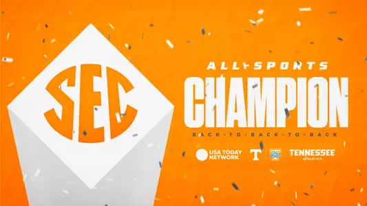Tennessee Athletics etched its name into the record book, becoming just the second school to capture three consecutive SEC All-Sports titles, presented by USA Today Network.