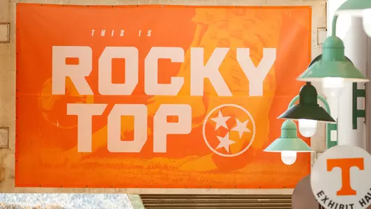 KNOXVILLE, TN - September 15, 2023 - Rocky Top Sign before the game between the Arkansas Razorbacks and the Tennessee Volunteers at Regal Soccer Stadium in Knoxville, TN. Photo By Emma Ramsey/Tennessee Athletics