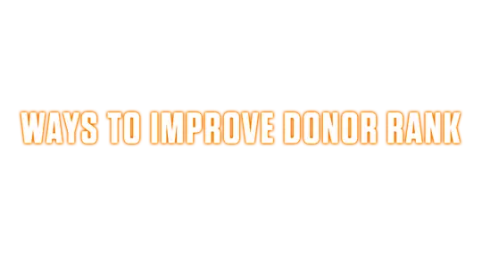 Ways to Improve Donor Rank Banner
