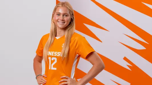 KNOXVILLE, TN - July 29, 2024 - Forward Reese Mattern #12 of the Tennessee Lady Volunteers portrait taken during 2024 Photo Day in Knoxville, TN. Photo By Andrew Ferguson/Tennessee Athletics