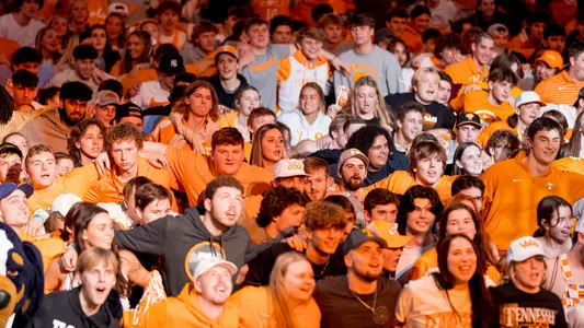 KNOXVILLE, TN - February 28, 2024 - Rocky Top Rowdies during the game between the Auburn Tigers and the Tennessee Volunteers at Food City Center in Knoxville, TN. Photo By Andrew Ferguson/Tennessee Athletics