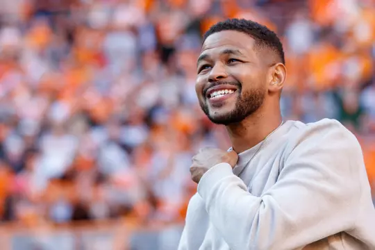 KNOXVILLE, TN - November 18, 2023 - VFL Inky Johnson during the game between the Georgia Bulldogs and the Tennessee Volunteers at Neyland Stadium in Knoxville, TN. Photo By Ian Cox/Tennessee Athletics