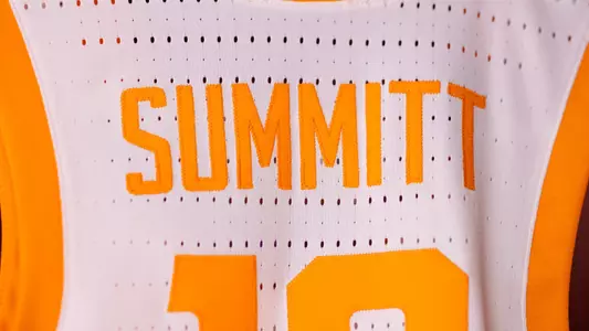 KNOXVILLE, TN - January 19, 2023 - We Back Pat Jersey during the game between the Florida Gators and the Tennessee Lady Volunteers at Thompson?Boling Arena in Knoxville, TN. Photo By Kate Luffman/Tennessee Athletics