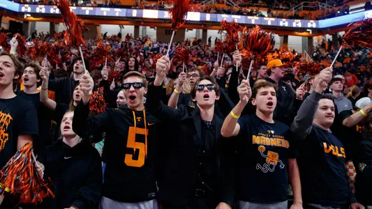 KNOXVILLE, TN - December 03, 2024 - Vol Fans before the ACC/SEC Challenge game between the Syracuse Orange and the Tennessee Volunteers at Food City Center in Knoxville, TN. Photo By Kyndall Williams/Tennessee Athletics