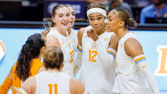 Team Huddle During Home Match AGainst Georgia