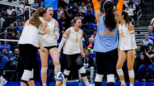Team Celebration During Quarterfinal Match Against Florida