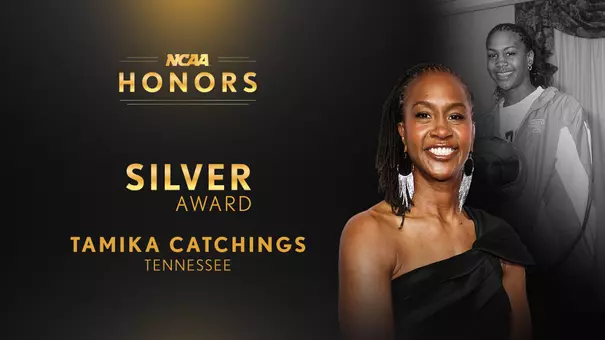 Tamika Catchings NCAA Silver Anniversary graphic