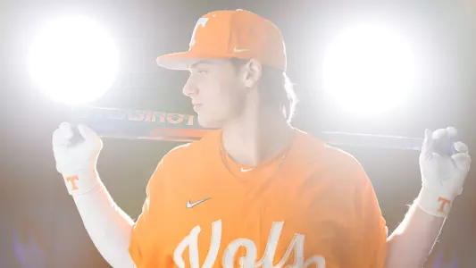 KNOXVILLE, TN - January 20, 2025 - Catcher Levi Clark #30 of the Tennessee Volunteers portrait taken during 2025 Baseball Photo Day in Knoxville, TN. Photo By Kate Luffman/Tennessee Athletics