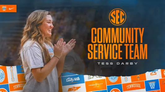 Tess Darby 2025 SEC Community Service Team Graphic