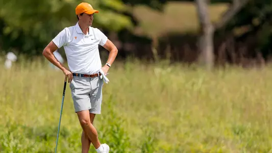 LOUDON, TN - September 06, 2024 - Josh Hill of the Tennessee Volunteers during the first round of 2024 Visit Knoxville Collegiate at Tennessee National in Loudon, TN. Photo By Andrew Ferguson/Tennessee Athletics