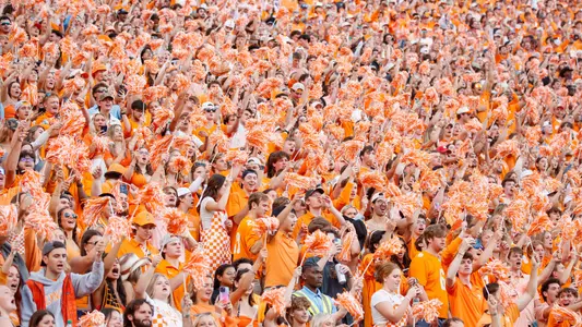 KNOXVILLE, TN - October 19, 2024 - Vols Fans during the game between the Alabama Crimson Tide and the Tennessee Volunteers at Neyland Stadium in Knoxville, TN. Photo By Ryan Beatty/Tennessee Athletics