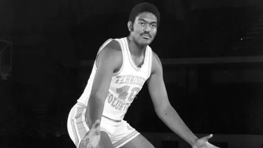 KNOXVILLE, TN - Howard Wood #14 of Tennessee Volunteers posed portrait taken at Stokely Athletic Center in Knoxville, TN. Photo by Tennessee Athletics.