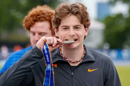 LEXINGTON, KY - MAY 16, 2025 - Cade Gray of the Tennessee Volunteers during day 2 of the 2025 SEC Outdoor Track and Field Championships at the University of Kentucky Outdoor Track & Field Facility in Lexington, KY. Photo By Peyton Collimore/Tennessee Athletics