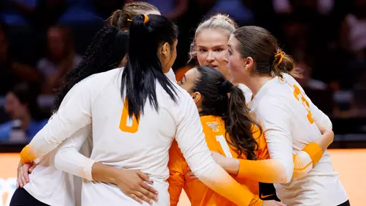 Volleyball Team Huddle