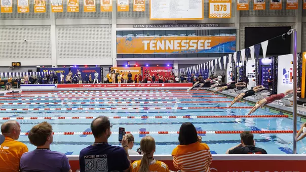 Swimmers Jump off Starting Blocks in CSL Meet
