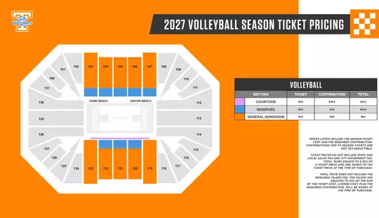 2027 Volleyball Season Ticket Pricing