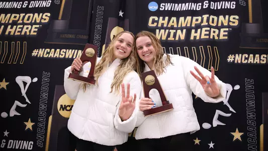 200 Fly Podium Finish Celebration by Emily Brown and Ella Jansen
