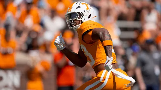 KNOXVILLE, TN - April 11, 2026 - Defensive back Dejuan Lane #23 of the Tennessee Volunteers during the 2026 Orange and White game at Neyland Stadium in Knoxville, TN. Photo By Andrew Ferguson/Tennessee Athletics