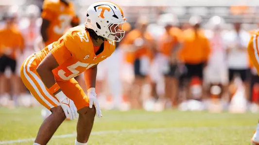 KNOXVILLE, TN - April 11, 2026 - Linebacker Brayden Rouse #52 of the Tennessee Volunteers during the 2026 Orange and White game at Neyland Stadium in Knoxville, TN. Photo By Kate Luffman/Tennessee Athletics