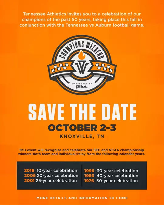 2026 Champions Weekend Save the Date