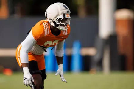 KNOXVILLE, TN - August 08, 2026 - Defensive lineman Jordan Norman #33 of the Tennessee Volunteers during 2026 Fall Camp practice on Haslam Field in Knoxville, TN. Photo By Kate Luffman/Tennessee Athletics
