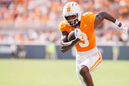 KNOXVILLE, TN - September 05, 2026 - Wide receiver Radarious Jackson #3 of the Tennessee Volunteers during the game between the Furman Paladins and the Tennessee Volunteers at Neyland Stadium in Knoxville, TN. Photo By Peyton Collimore/Tennessee Athletics