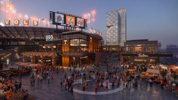 865 Neyland has been unveiled as the official name and brand identity for the transformative mixed-use entertainment district and hotel and residential tower currently under development adjacent to Neyland Stadium at the University of Tennessee.