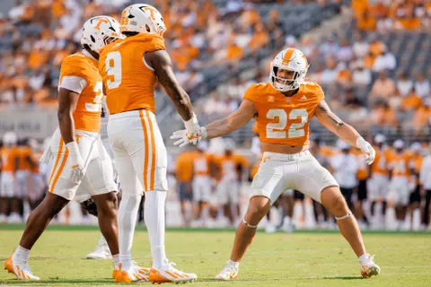 KNOXVILLE, TN - September 05, 2026 - Linebacker Jeremiah Telander #22 of the Tennessee Volunteers during the game between the Furman Paladins and the Tennessee Volunteers at Neyland Stadium in Knoxville, TN. Photo By Peyton Collimore/Tennessee Athletics