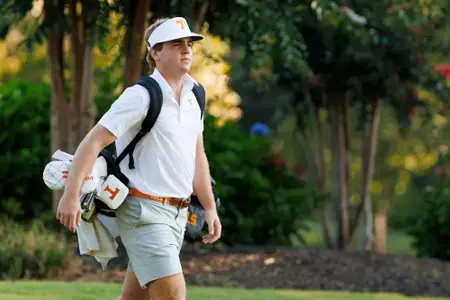 KNOXVILLE, TN - August 31, 2026 - Pennson Badgett of the Tennessee Volunteers during round one of the 2026 Visit Knoxville Collegiate at Fox Den Country Club in Knoxville, TN. Photo By Kate Luffman/Tennessee Athletics
