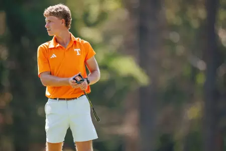 KNOXVILLE, TN - September 01, 2026 - Christian Pardue of the Tennessee Volunteers during round three of the 2026 Visit Knoxville Collegiate at Fox Den Country Club in Knoxville, TN. Photo By Drew Garrison/Tennessee Athletics