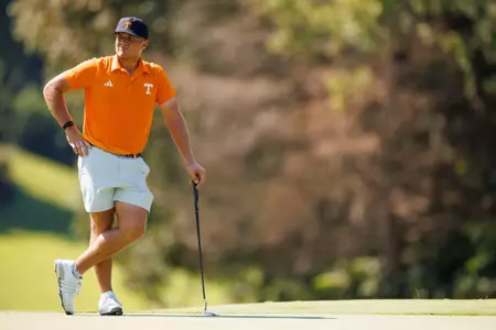 KNOXVILLE, TN - September 01, 2026 - Jackson Herrington of the Tennessee Volunteers during round three of the 2026 Visit Knoxville Collegiate at Fox Den Country Club in Knoxville, TN. Photo By Drew Garrison/Tennessee Athletics