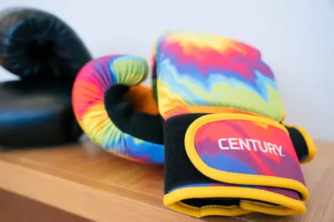Photo of boxing gloves.