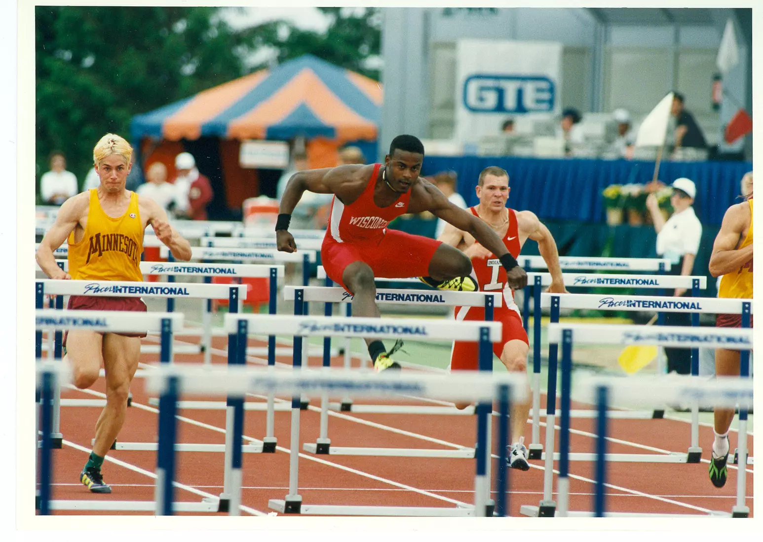 Reggie Torian racing at the 1997 Big Ten Track & Field Championships