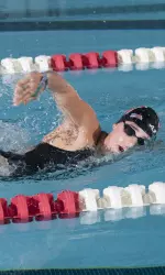 <b>Rosie Morahan</b> won three events to help lead the Badgers Friday