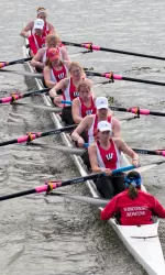 Wisconsin's women's openweight eight captures the Head of the Rock title