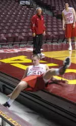 <b>Jared Berggren spent last season learning the Big Ten ropes, like how to dive off the floor at Minnesota.</b>