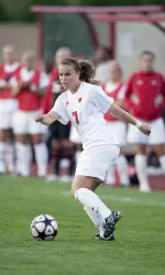 Erin Jacobsen scored on a penalty kick to help the Badgers rally to a 3-3 tie