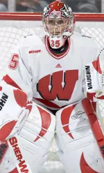 Senior Alannah McCready started in net for the Badger season-opener